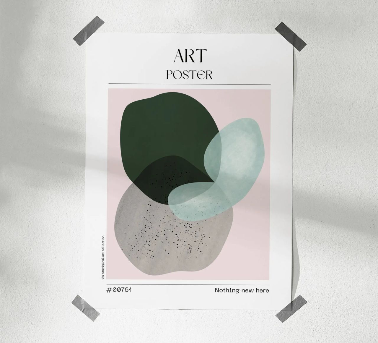 Green & Grey Blob Art – No. 00761 carta hahnemühle da Hightown Design