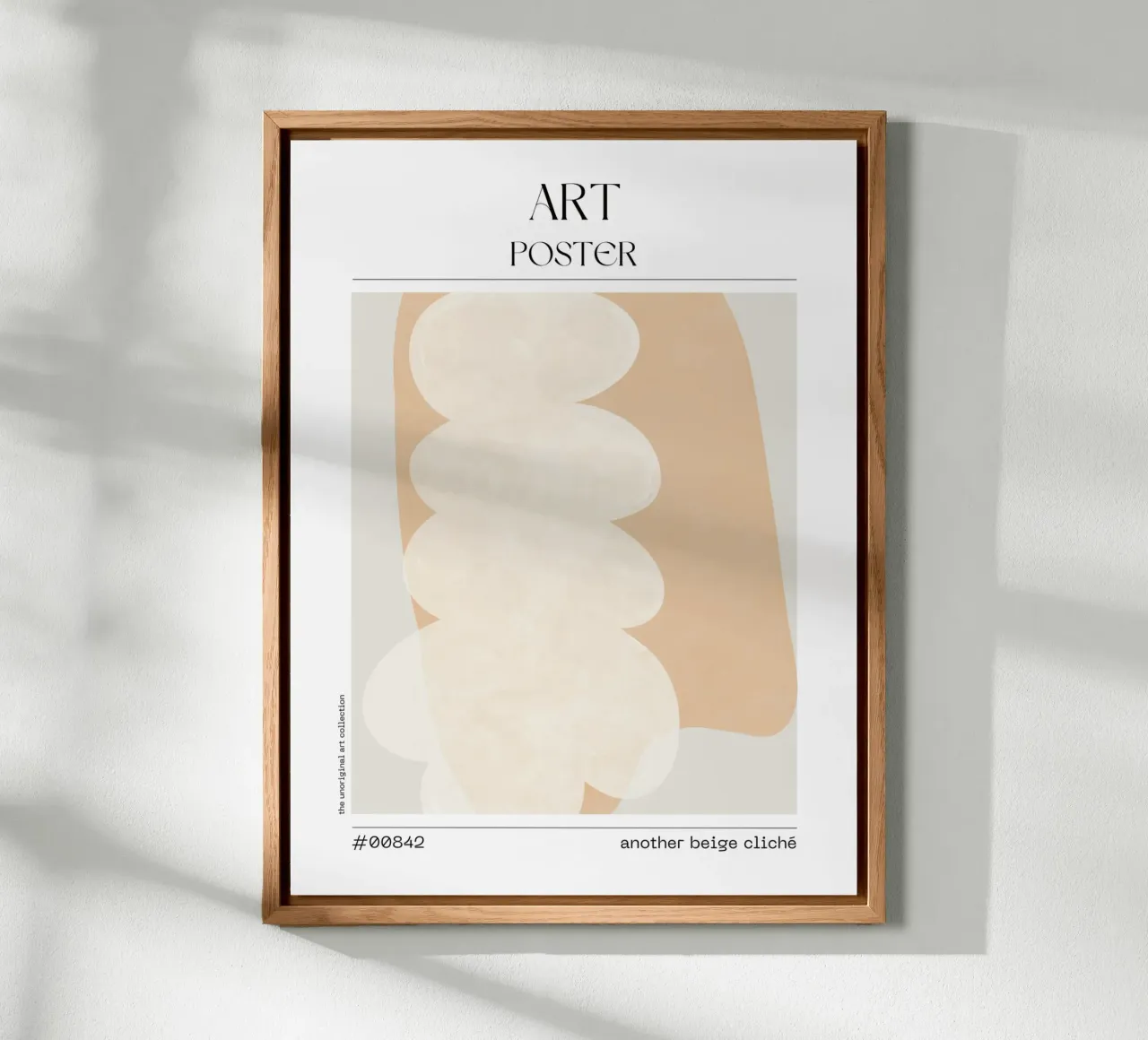Creamy Beige Modern Poster – No. 00842 panneau forex de Hightown Design