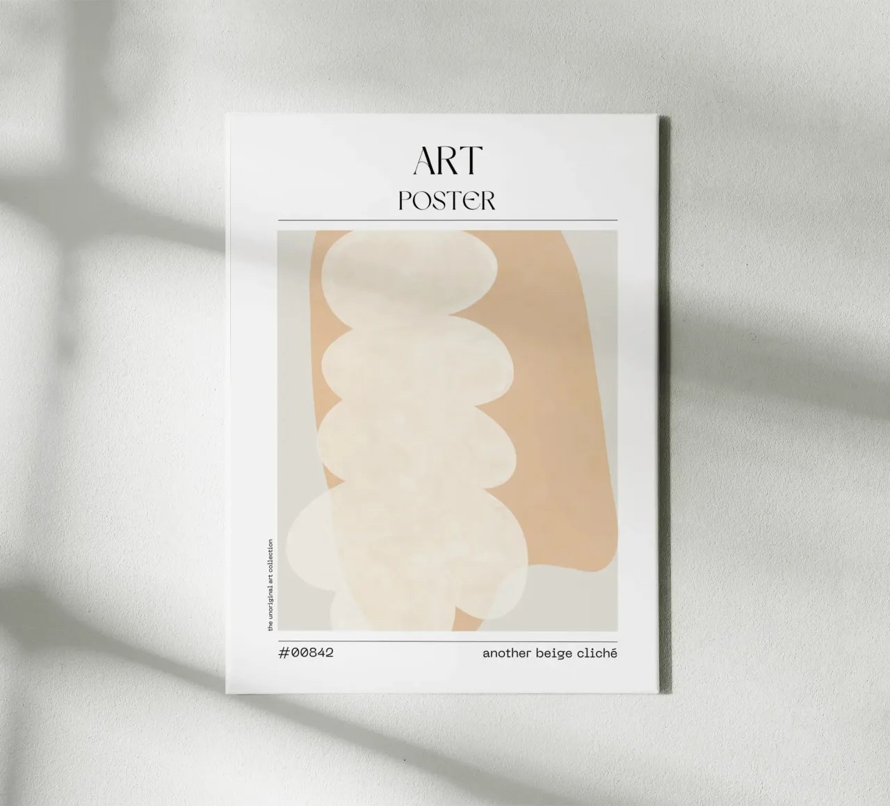 Creamy Beige Modern Poster – No. 00842 canvas by Hightown Design