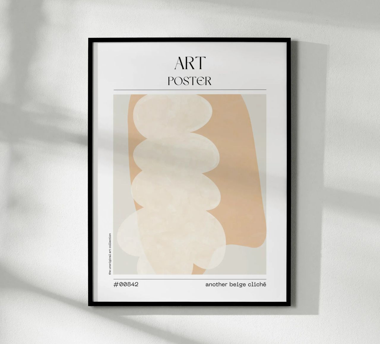 Creamy Beige Modern Poster – No. 00842 Poster von Hightown Design