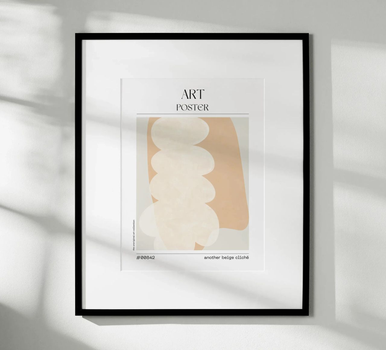 Creamy Beige Modern Poster – No. 00842 Poster von Hightown Design