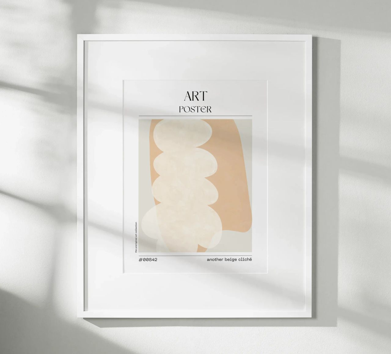 Creamy Beige Modern Poster – No. 00842 Poster von Hightown Design