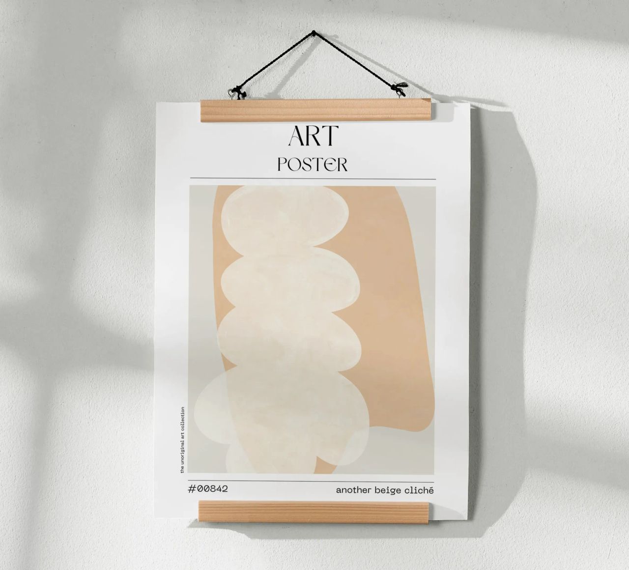 Creamy Beige Modern Poster – No. 00842 Poster von Hightown Design