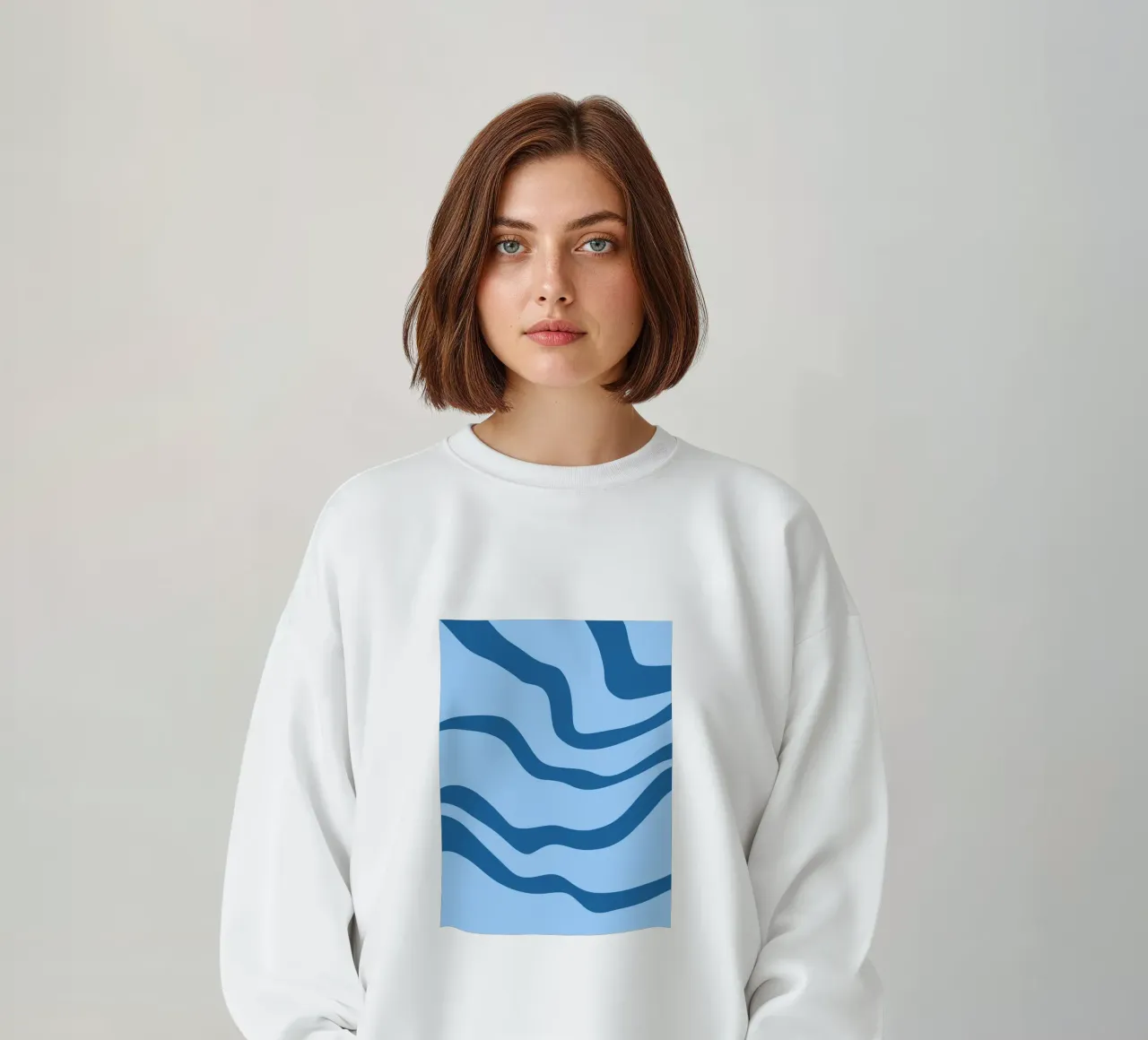 Linee blu minimaliste felpa da MODERN NUANCE