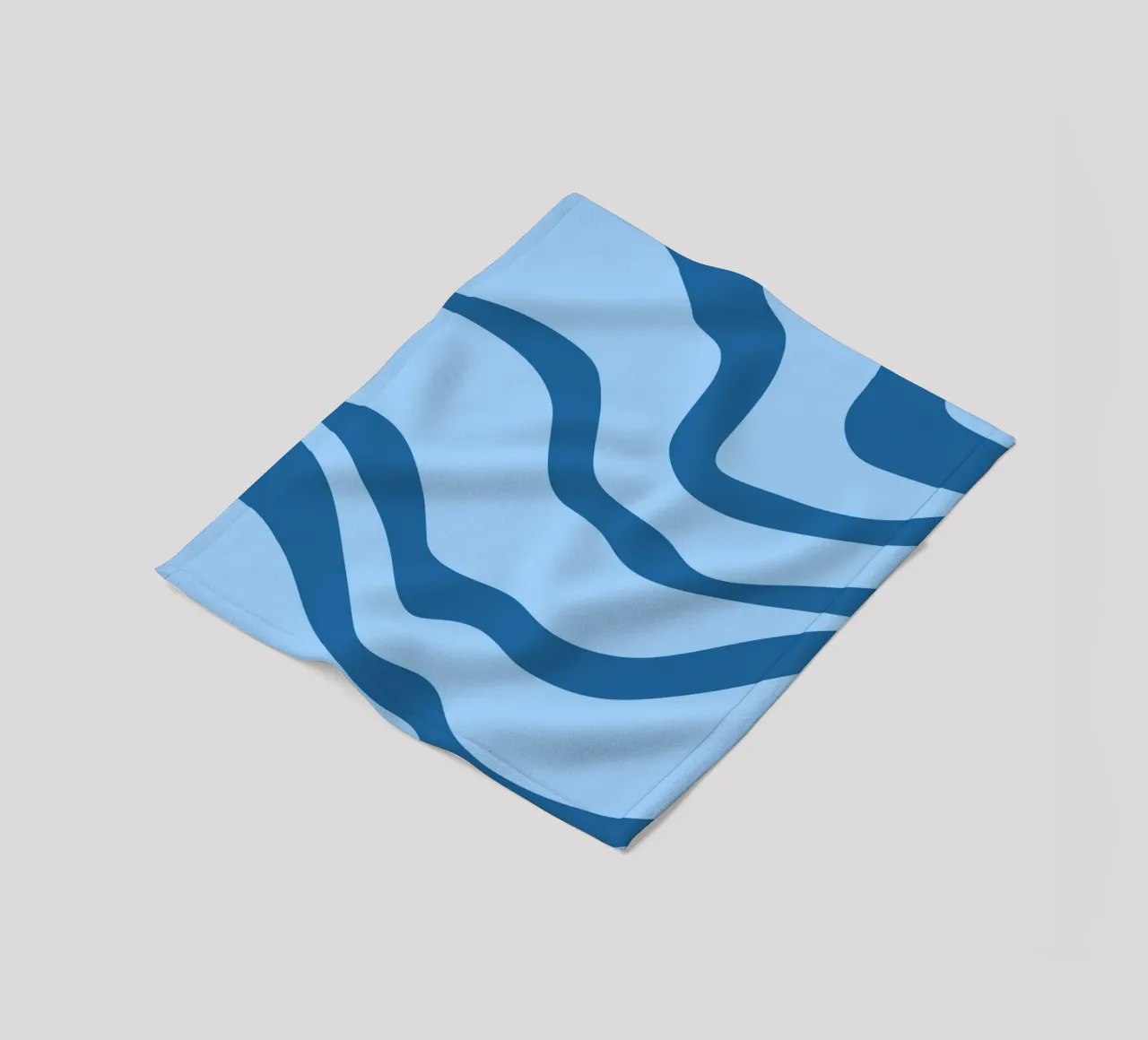 Linee blu minimaliste coperta in pile da MODERN NUANCE