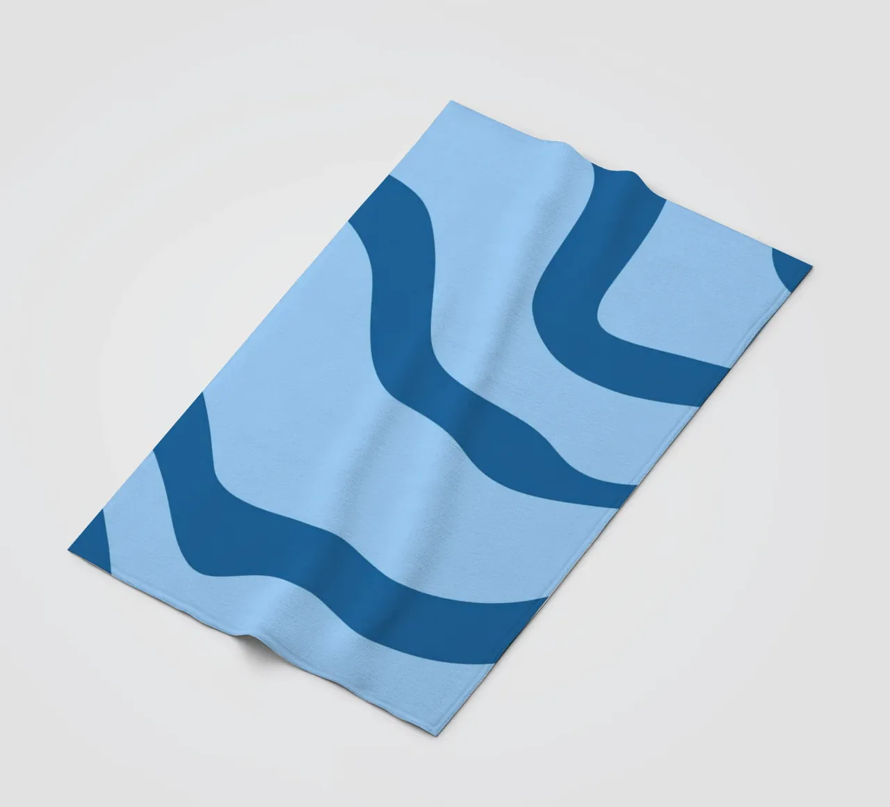 Linee blu minimaliste coperta in pile da MODERN NUANCE