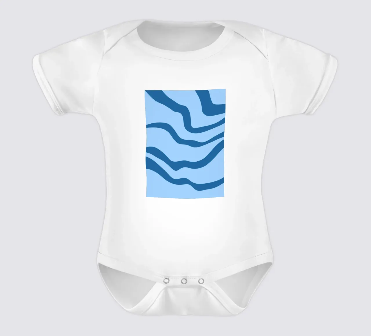 Linee blu minimaliste body neonato maniche corte da MODERN NUANCE