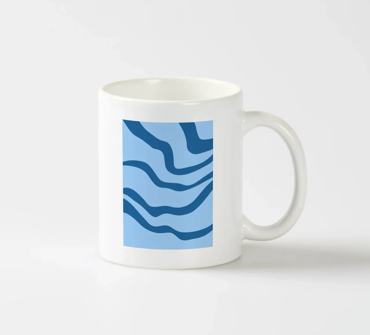 Linee blu minimaliste tazza in ceramica da MODERN NUANCE