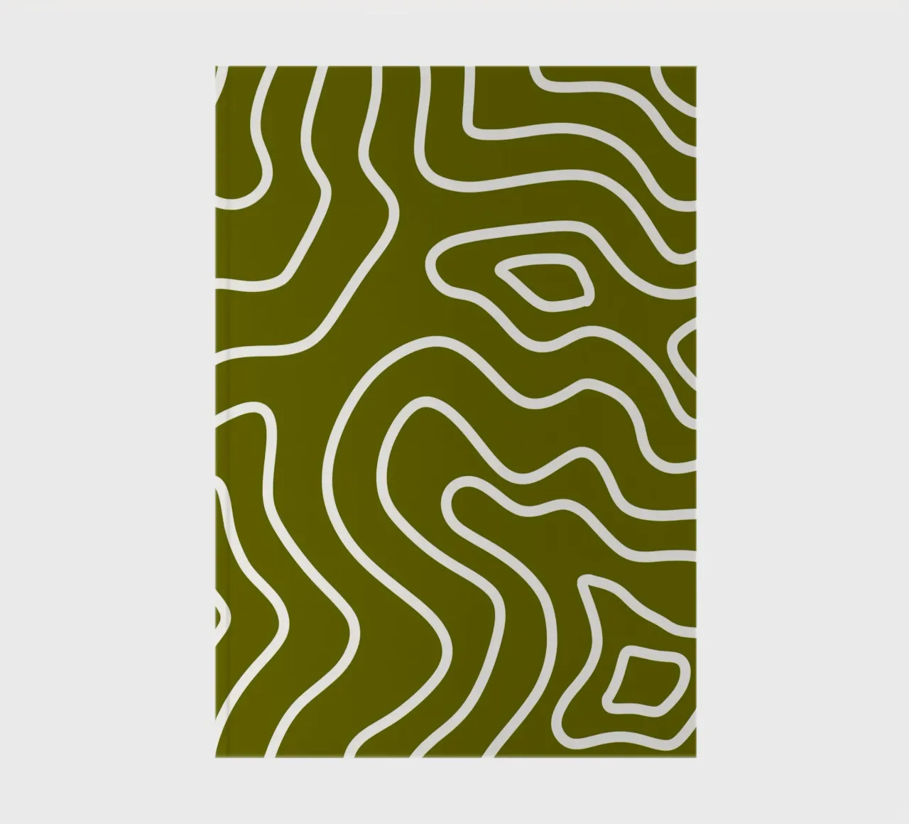 White Line Army Green Background notebook by MODERN NUANCE