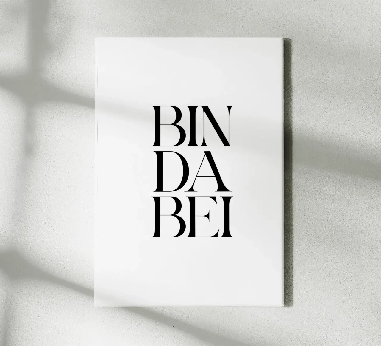 Bin dabei tela con Cornice a cassetta da BAINAI QUOTES