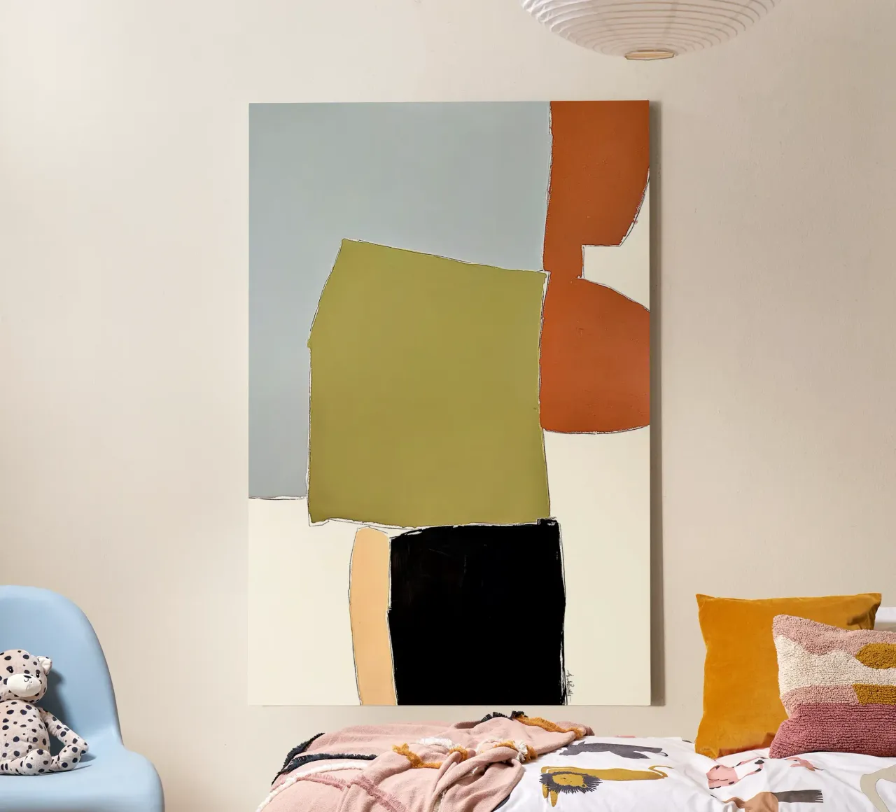 abstract happy color fields no1 tela con Cornice a cassetta da Andrea Reichhart Art