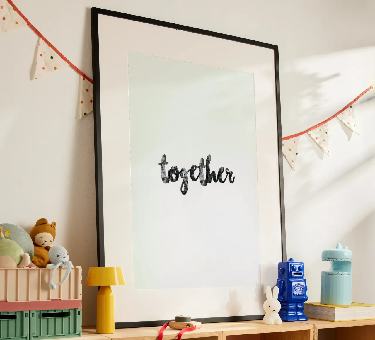 Together poster con telaio in plastica da typed