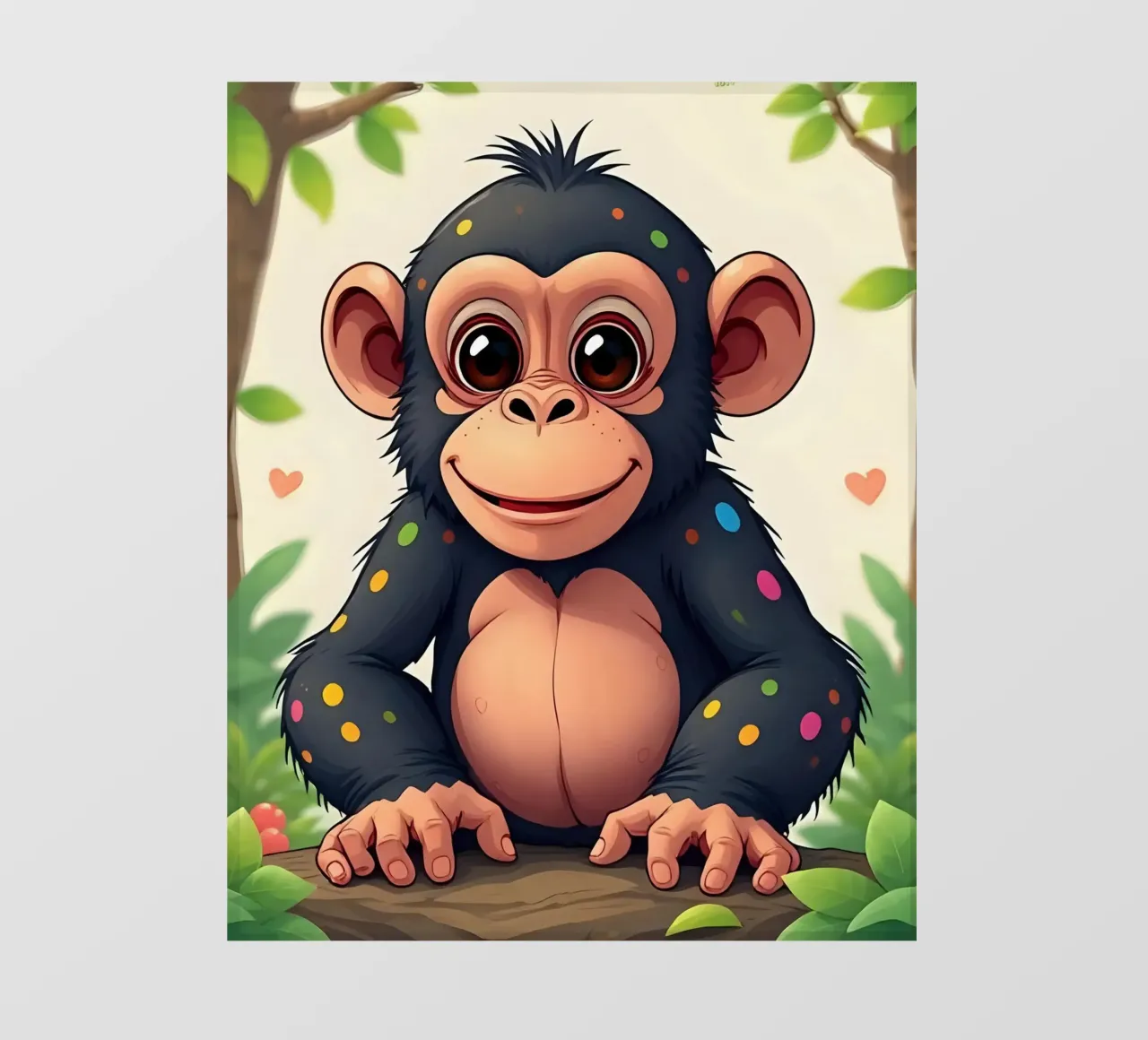 Affe_01 telo in pvc da Tierisch bunt by LK