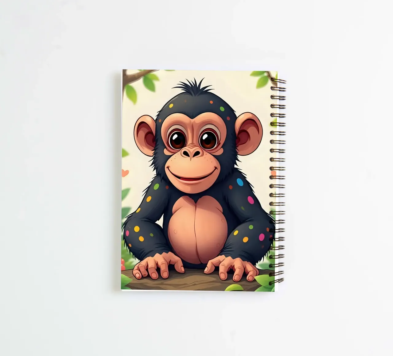 Affe_01 spiral notebook by Tierisch bunt by LK
