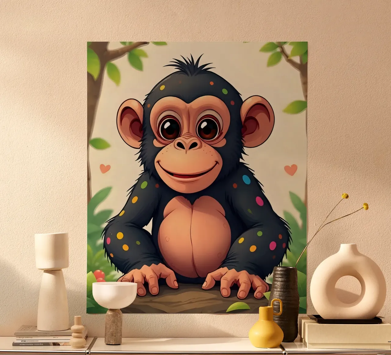 Affe_01 poster da Tierisch bunt by LK