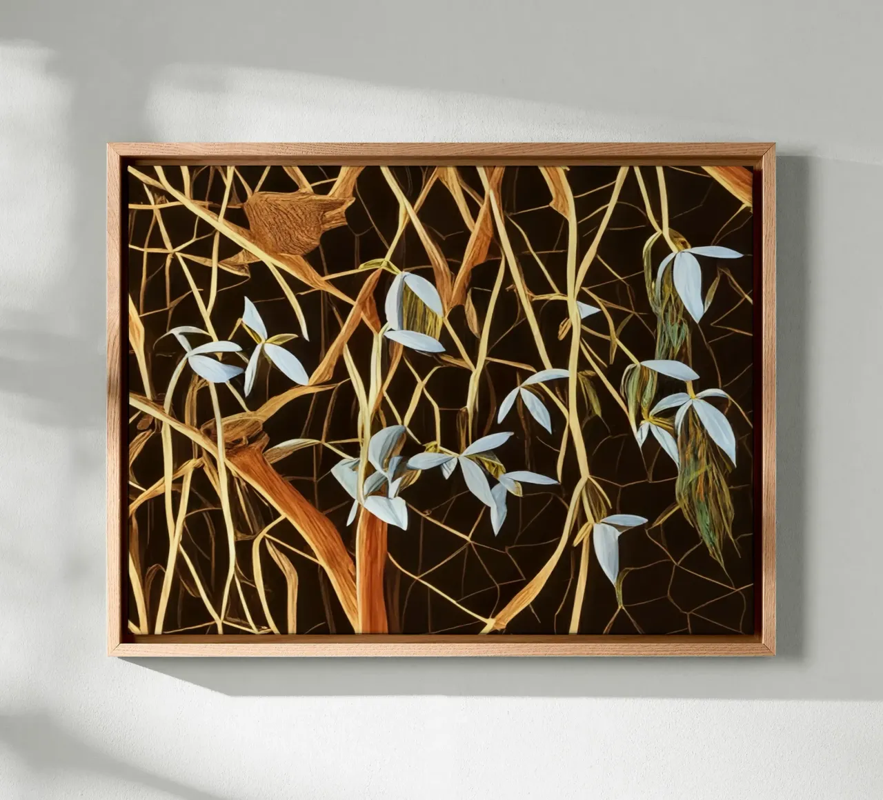 Blumen_12 canvas met Baklijst van Abstract Art by LK