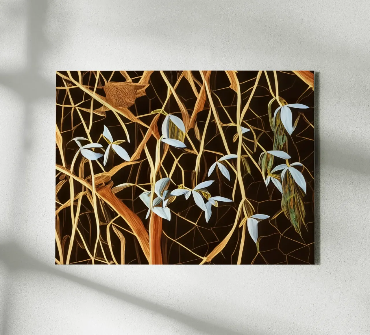 Blumen_12 canvas met Baklijst van Abstract Art by LK