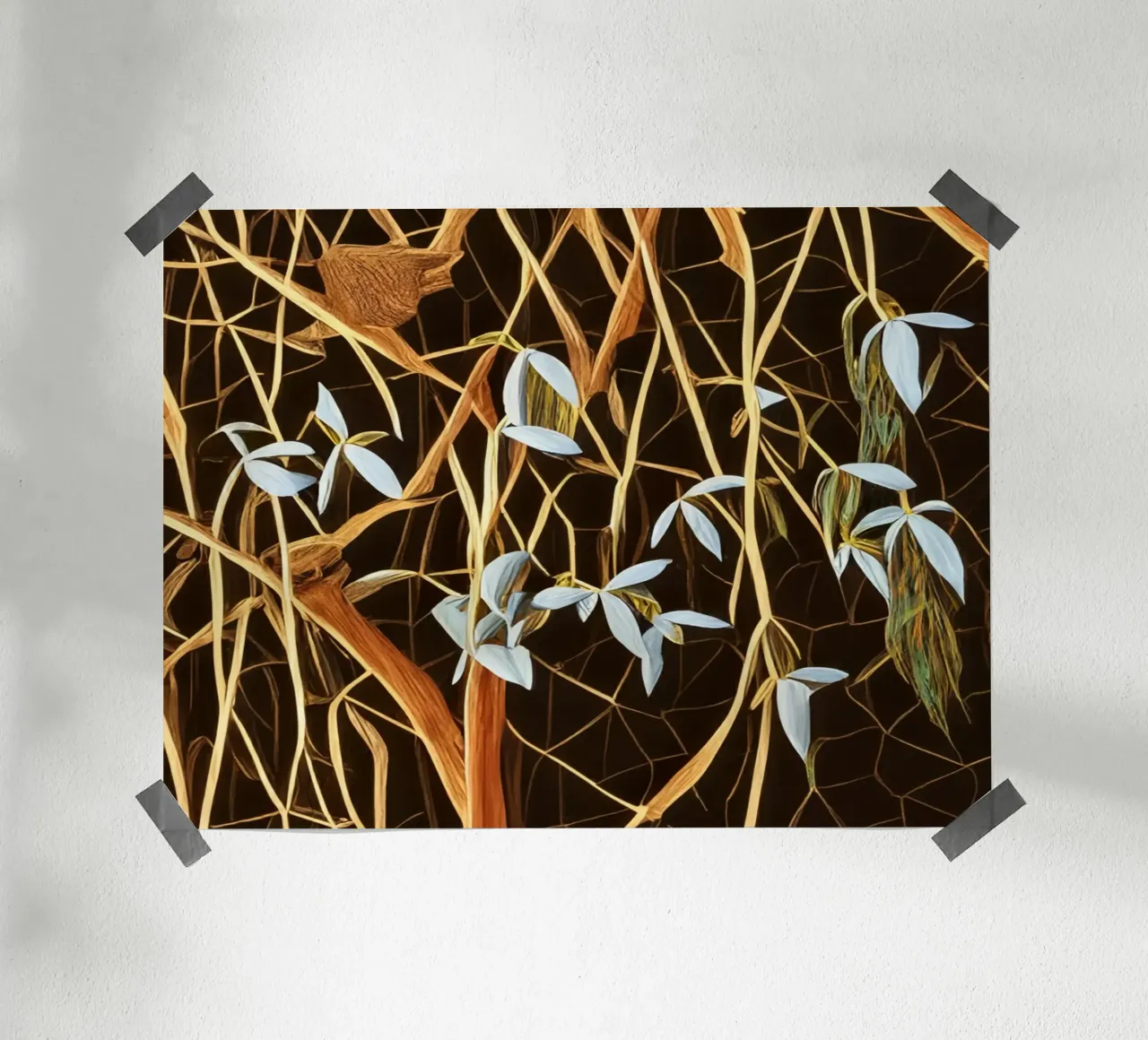 Blumen_12 poster with aluminum frame by Abstract Art by LK