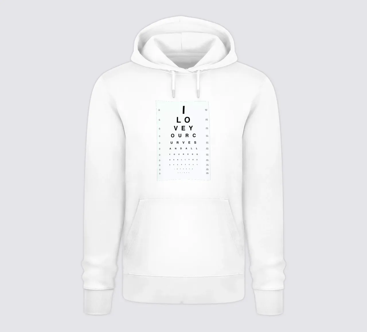 Eye Chart I Love You hoodie by daylight design studio