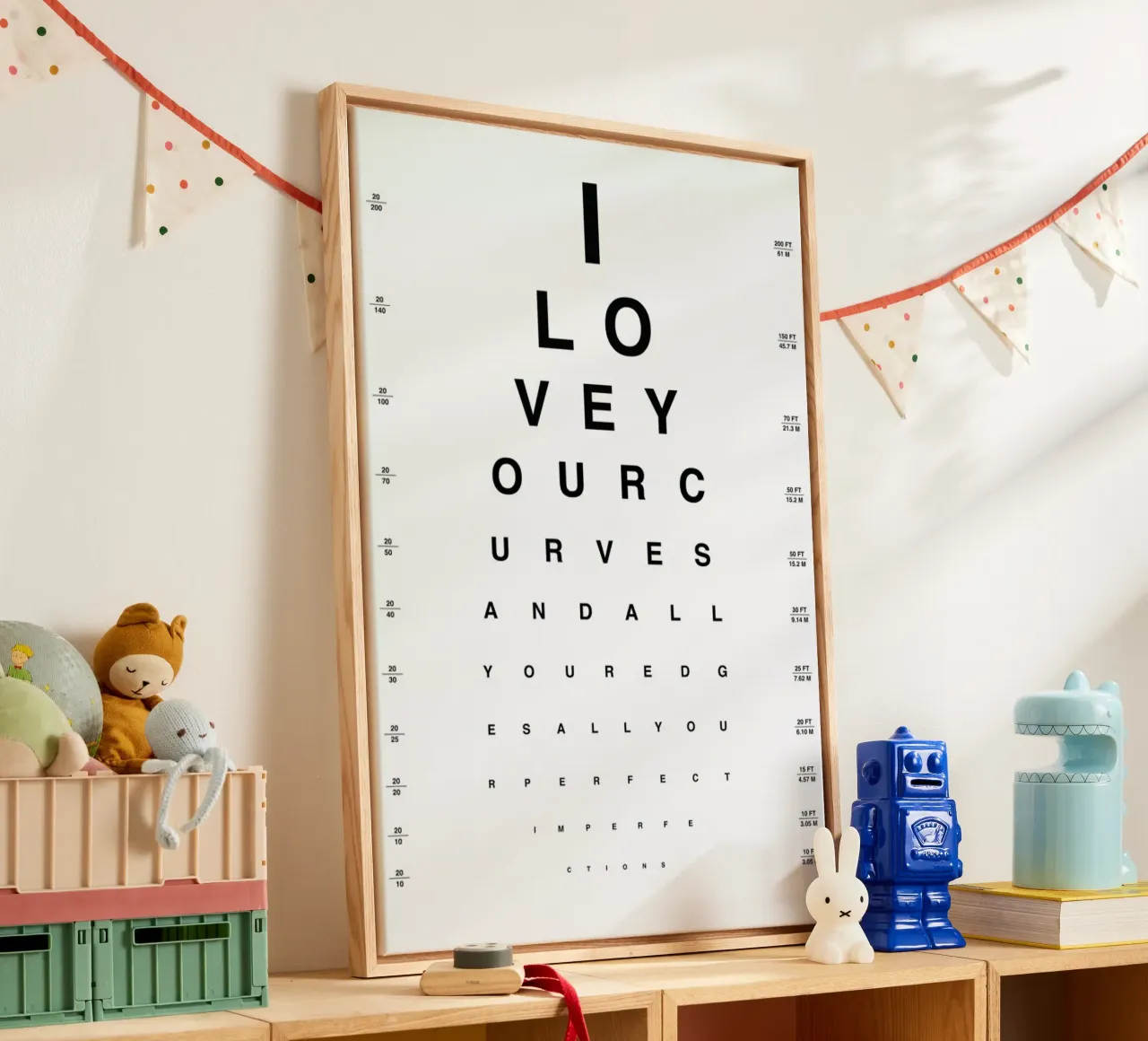 Eye Chart I Love You canvas by daylight design studio