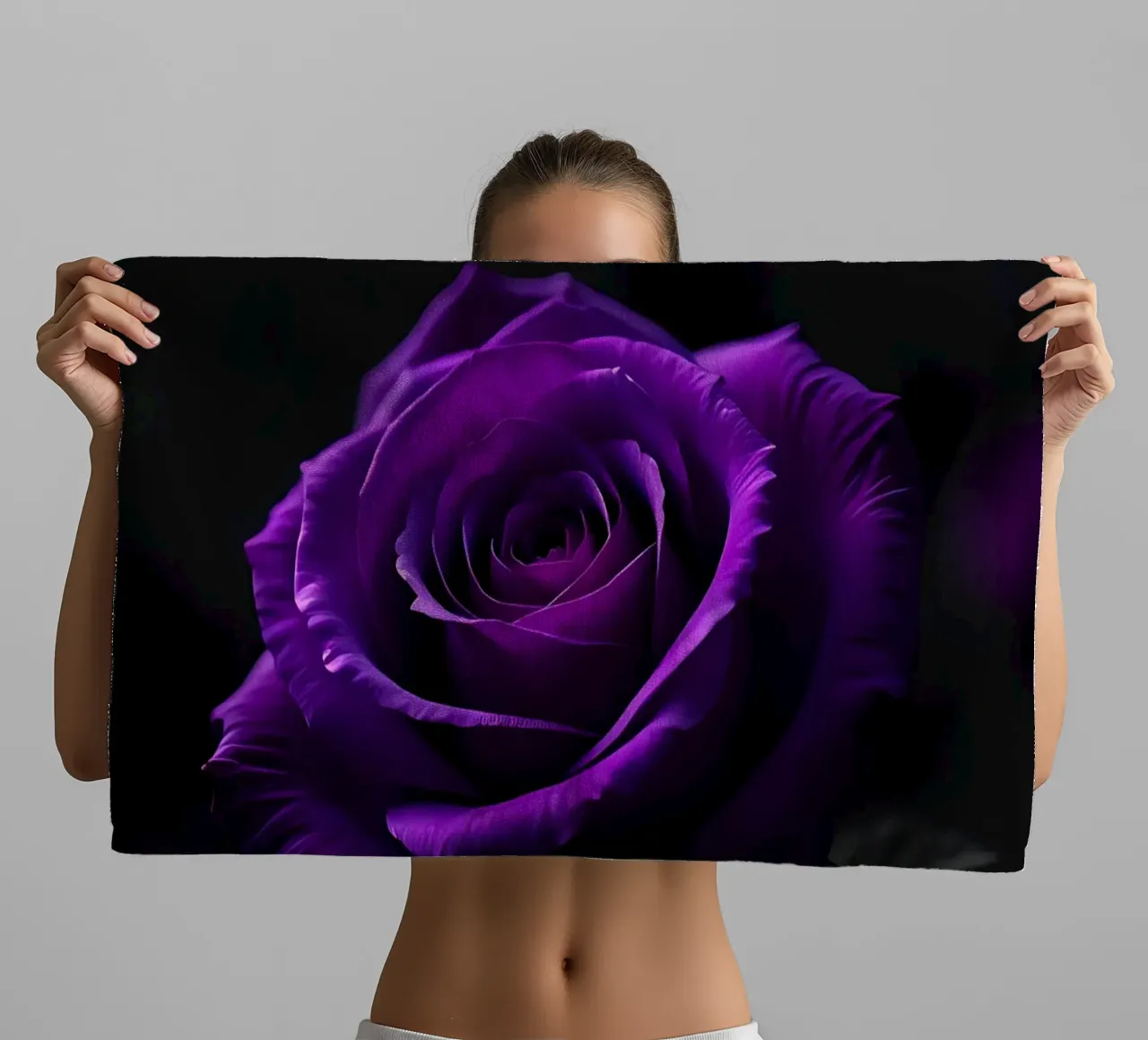 Rosa_viola_02 asciugamano da bagno da Farb- und Blütenzauber by LK