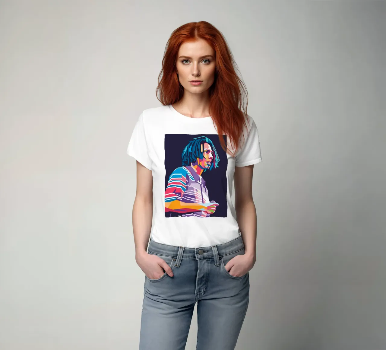 Zack DeLarocha Rage Againts The Machine pop art portrait t-shirt by Hantamrata