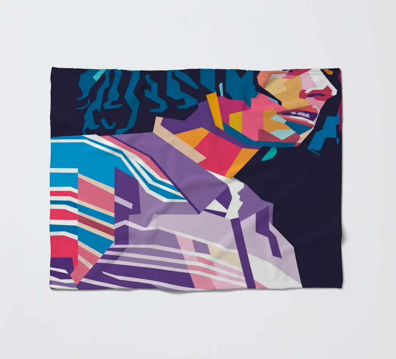 Zack DeLarocha Rage Againts The Machine ritratto pop art coperta in pile da Hantamrata