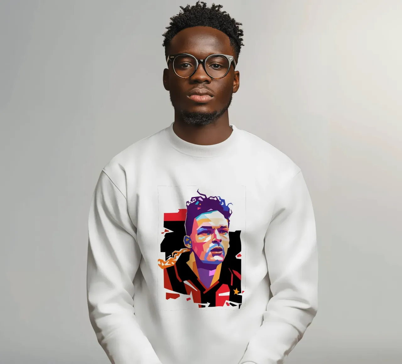 Roberto Baggio pop art portrait felpa da Hantamrata