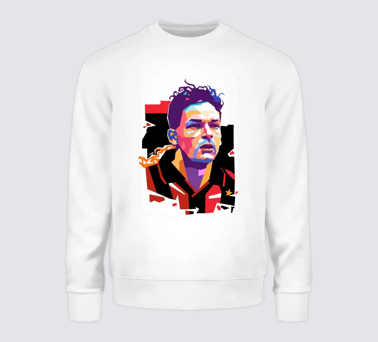 Roberto Baggio pop art portrait felpa da Hantamrata