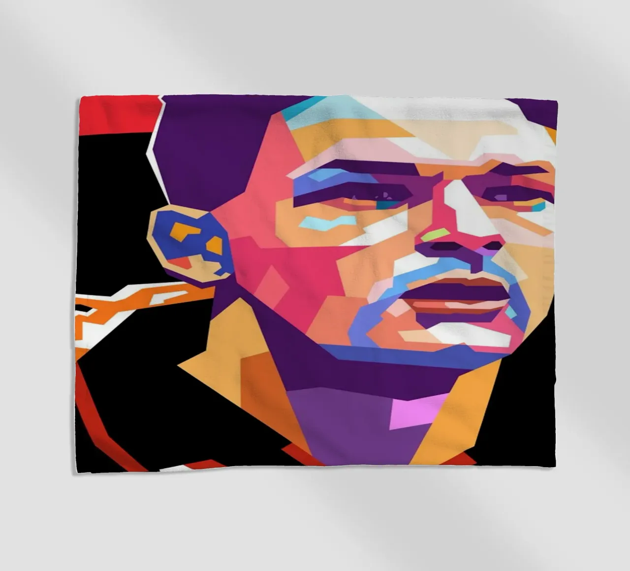 Roberto Baggio pop art portrait beach towel by Hantamrata