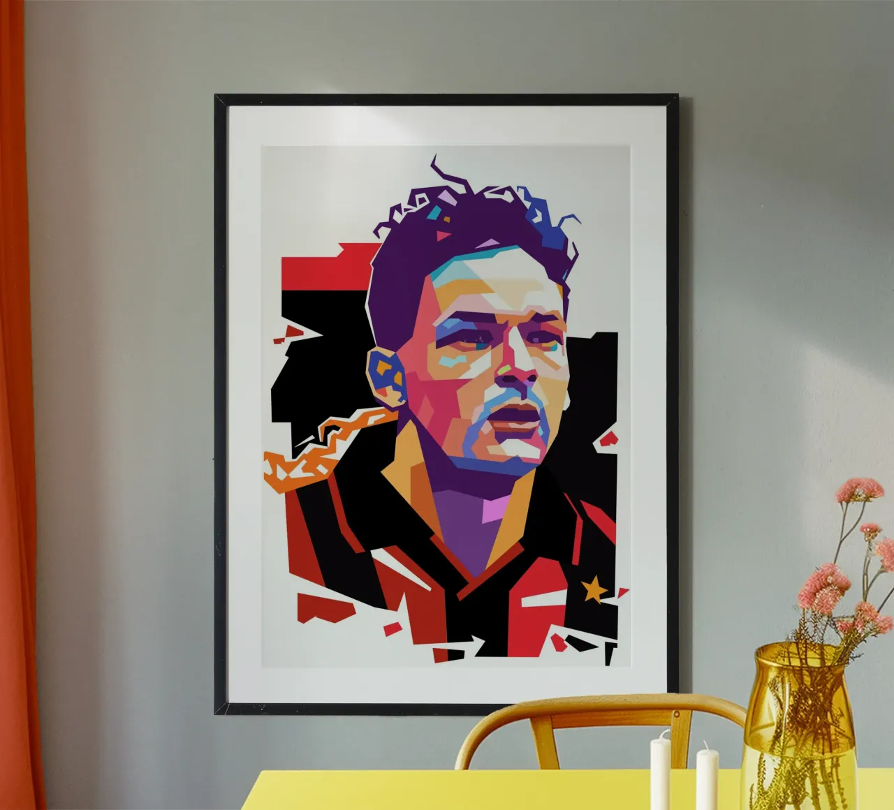 Roberto Baggio pop art portrait hahnemühle by Hantamrata