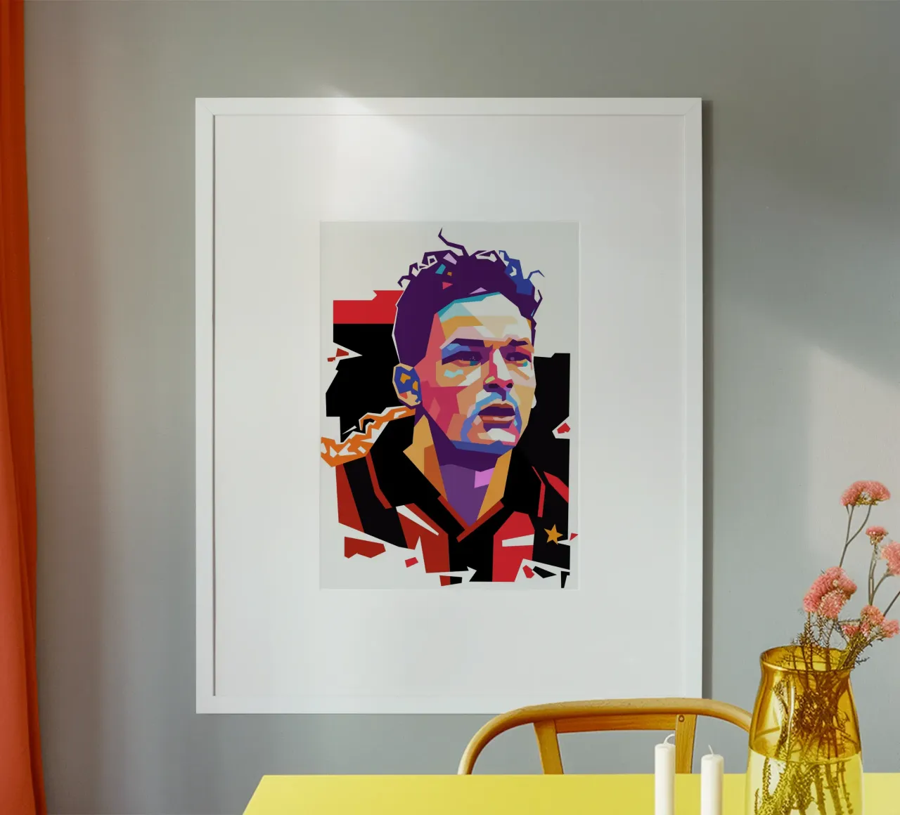 Roberto Baggio pop art portrait hahnemühle by Hantamrata