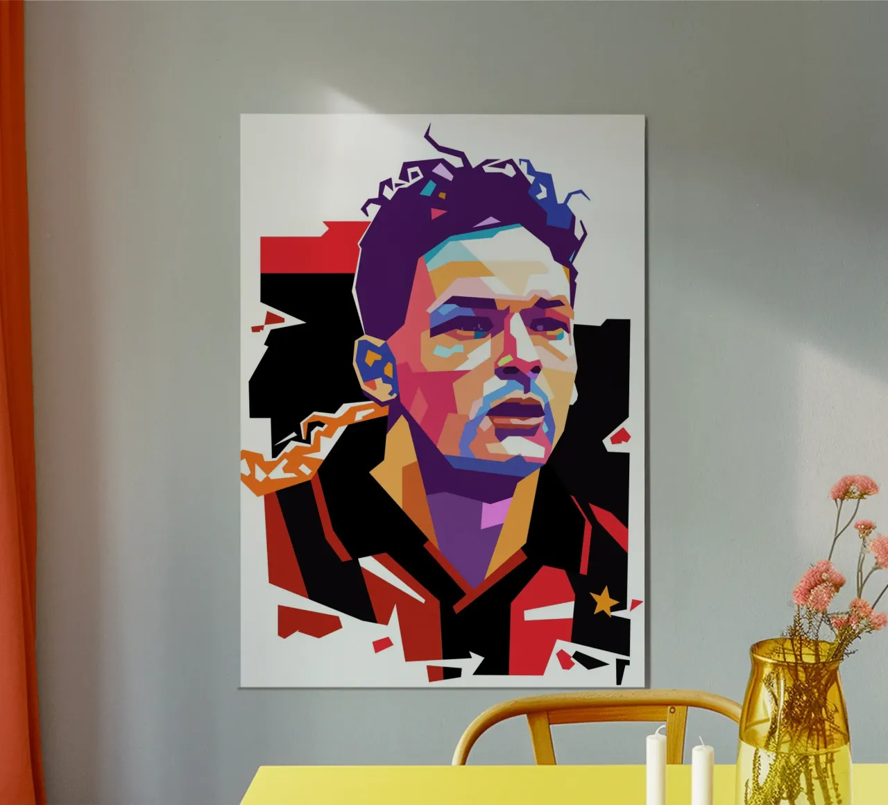 Roberto Baggio pop art portrait hahnemühle by Hantamrata