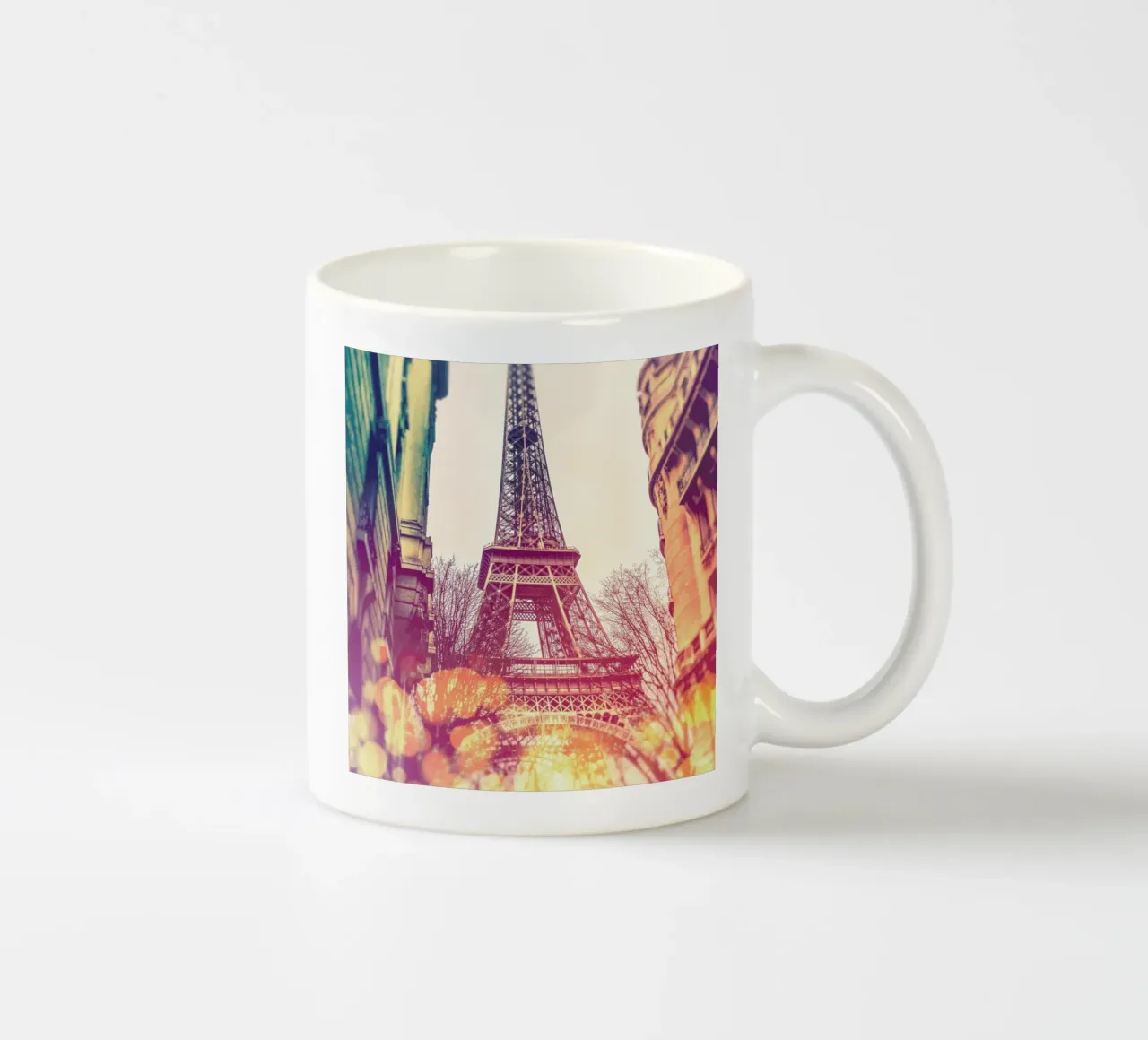 Vintage Eiffel Tower ceramic mug by JaySan Studio