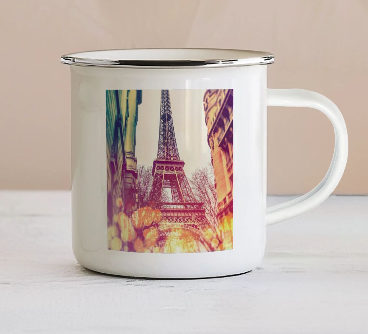 Vintage Eiffel Tower tazza in smalto da JaySan Studio