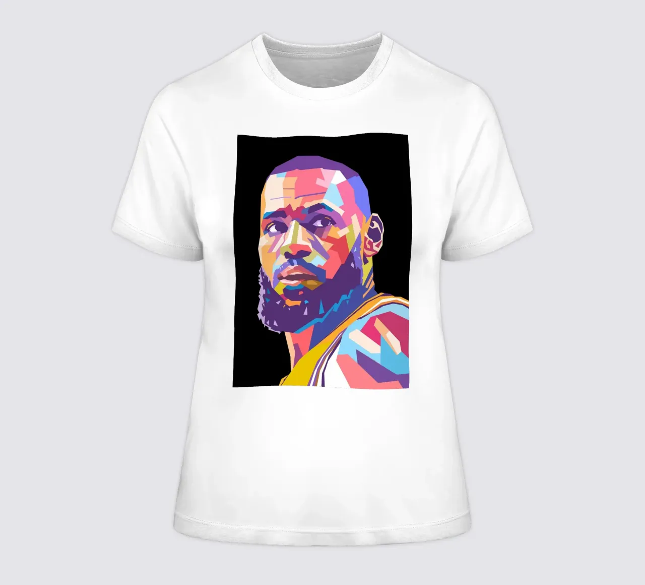 Lebron James Pop-Art-Porträt Frauen T-Shirt von Hantamrata