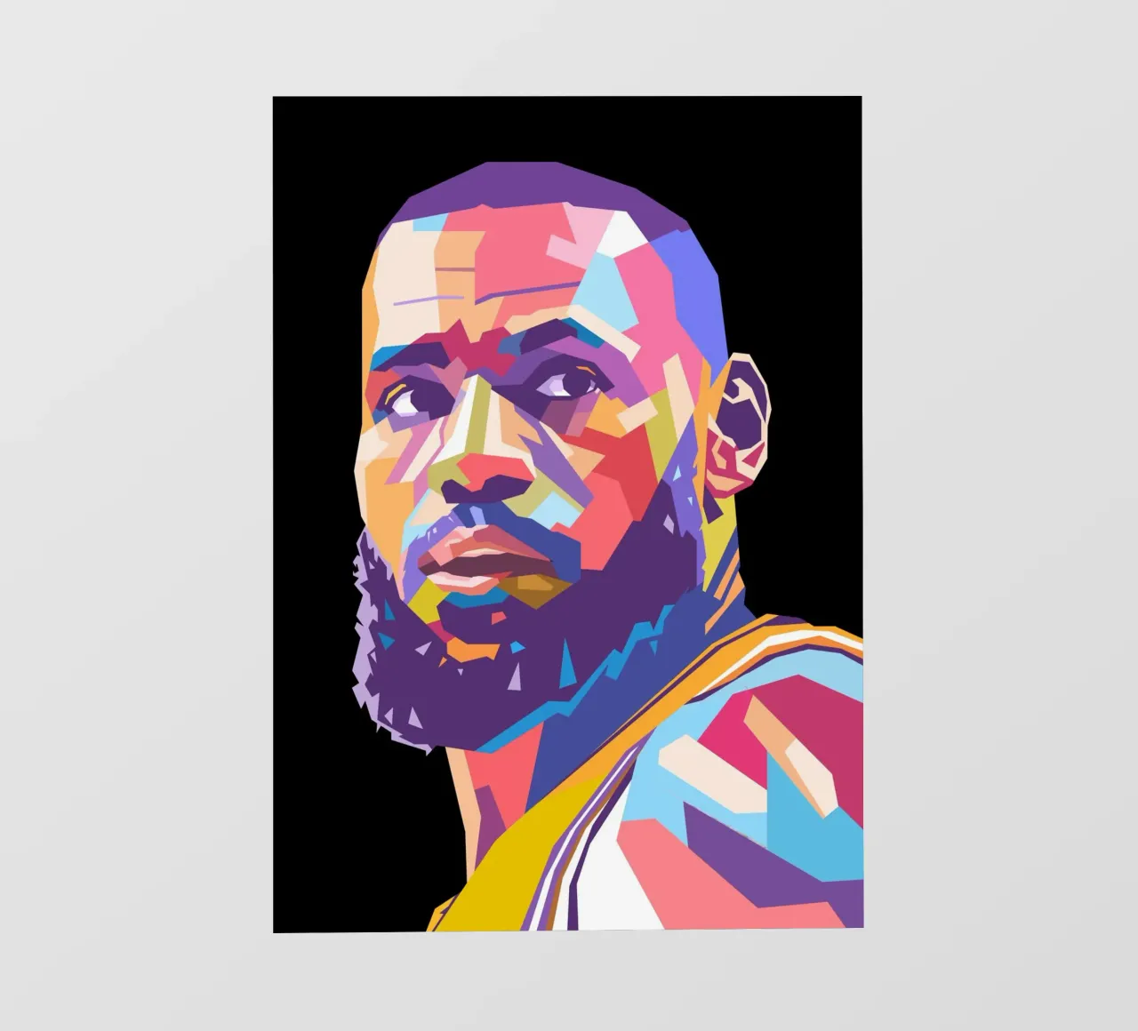 Ritratto pop art di Lebron James telo in pvc da Hantamrata