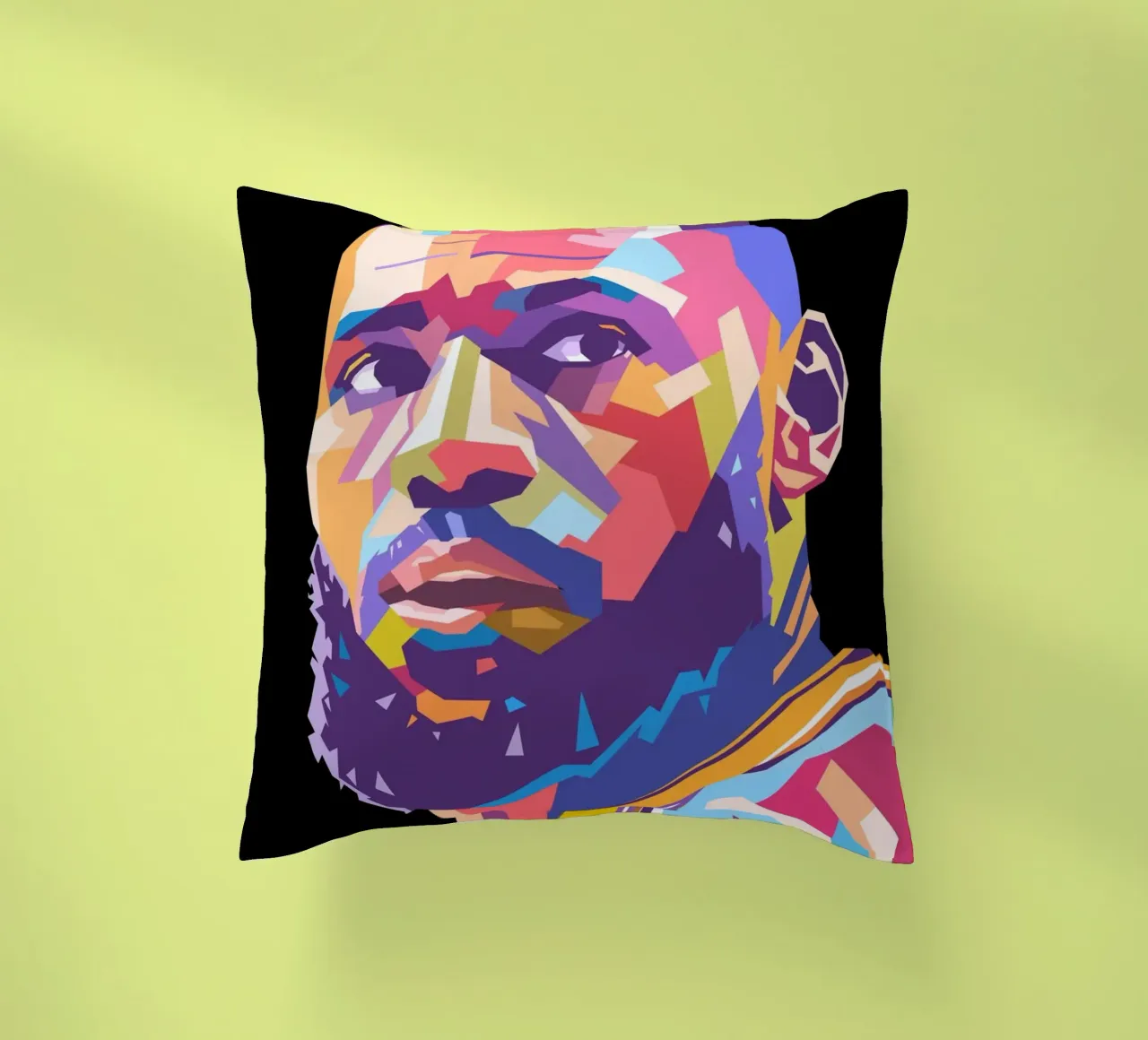 Ritratto pop art di Lebron James cuscino da Hantamrata