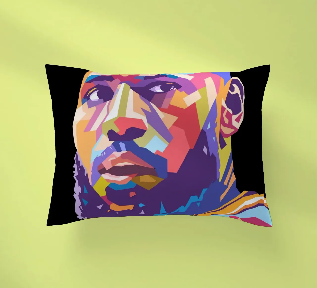 Ritratto pop art di Lebron James cuscino da Hantamrata
