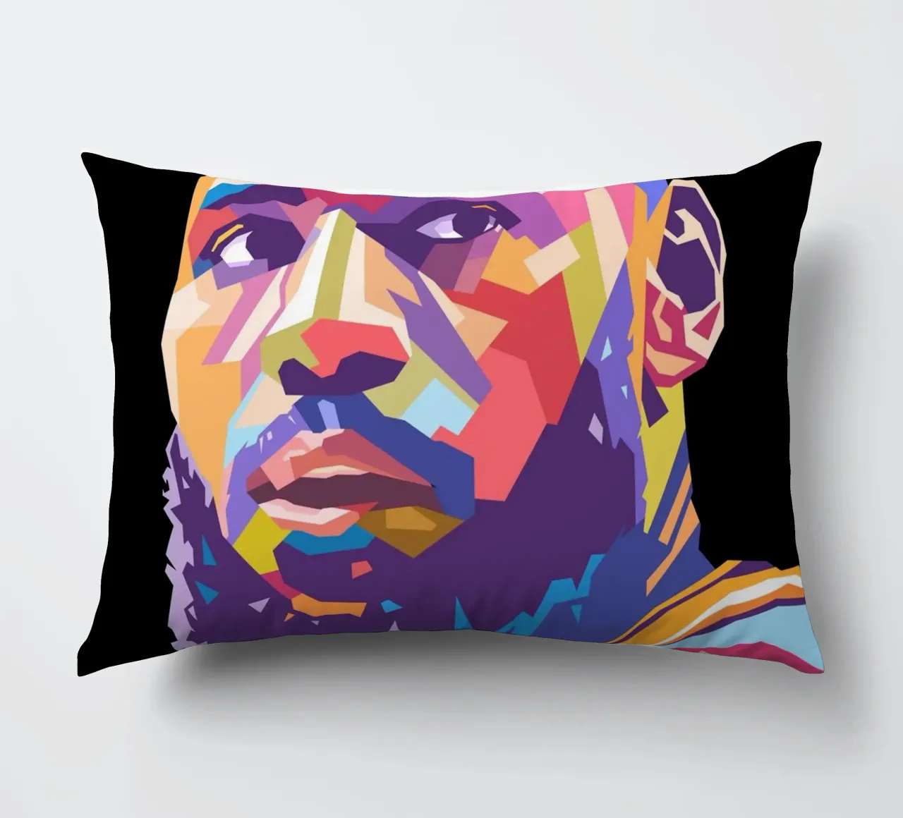 Ritratto pop art di Lebron James cuscino da Hantamrata