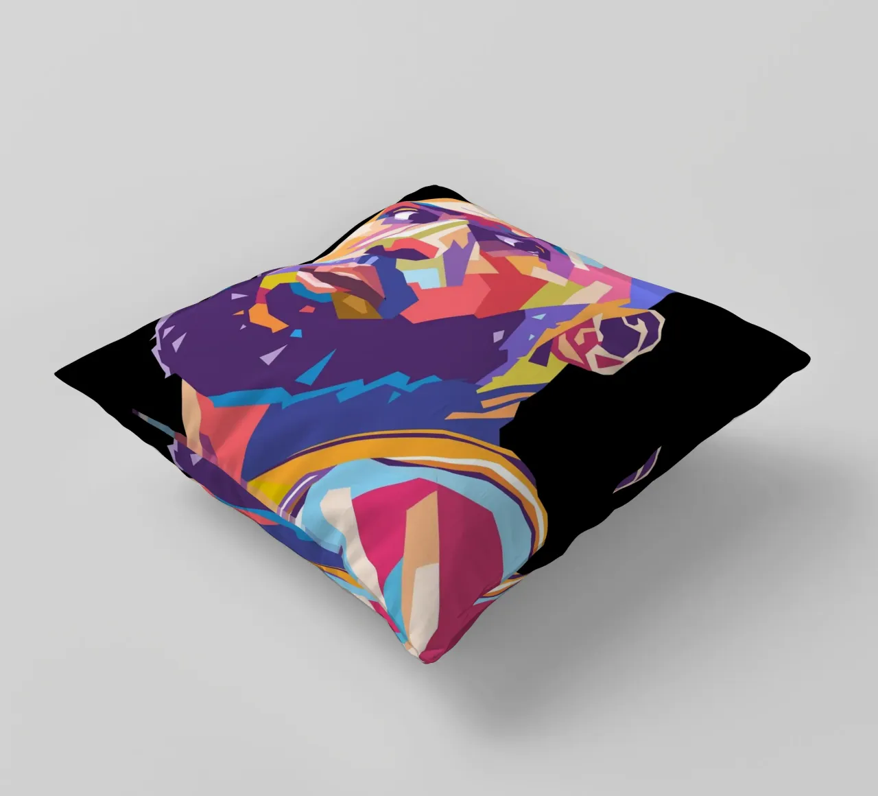 Ritratto pop art di Lebron James cuscino da Hantamrata