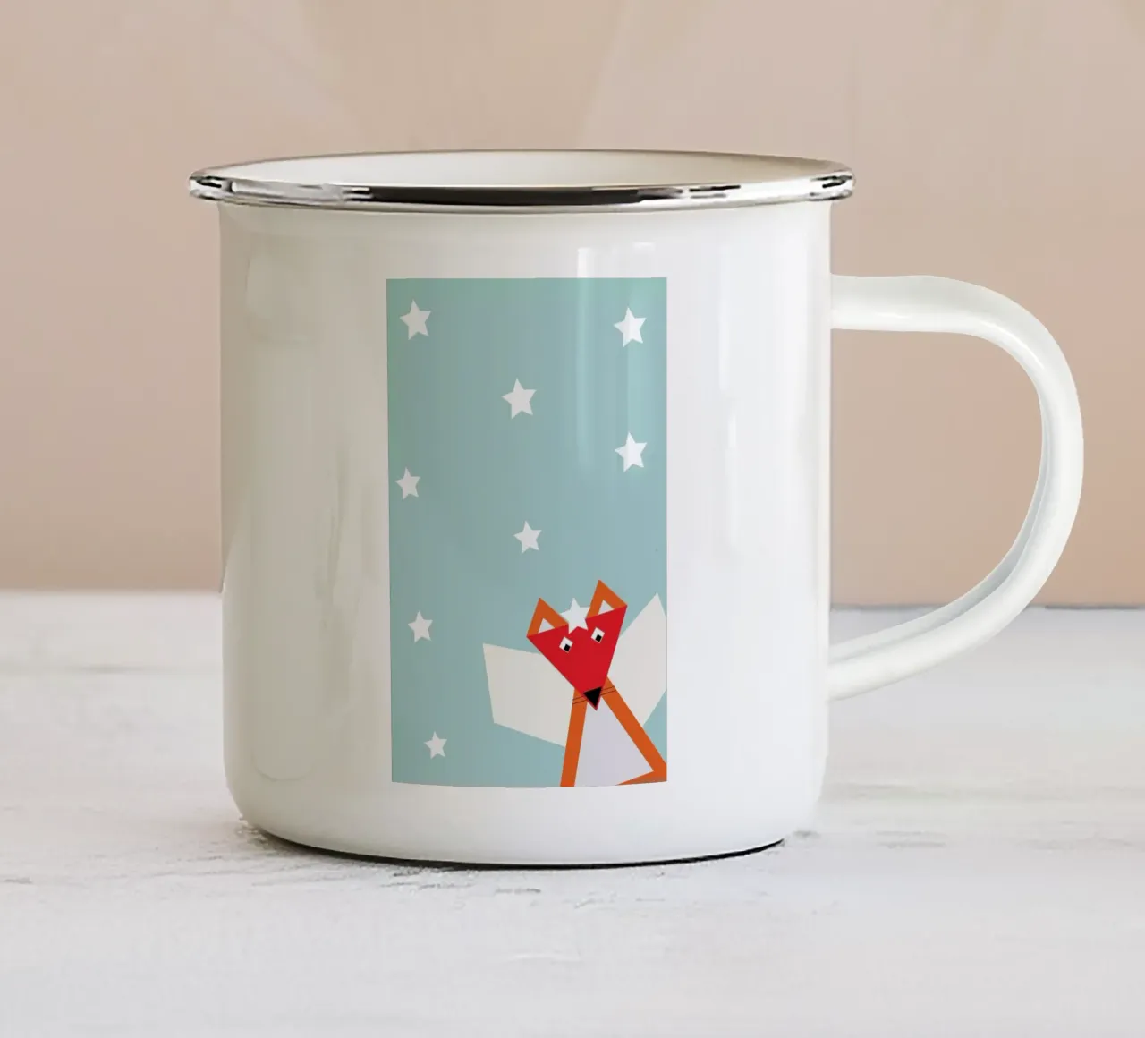 Xmas Fox tazza in smalto da XOXO Arte