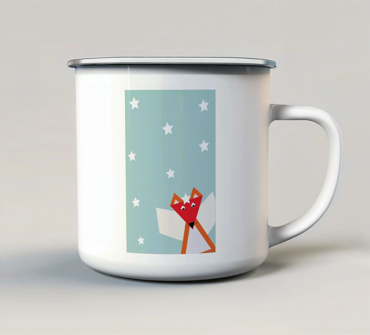 Xmas Fox tazza in smalto da XOXO Arte