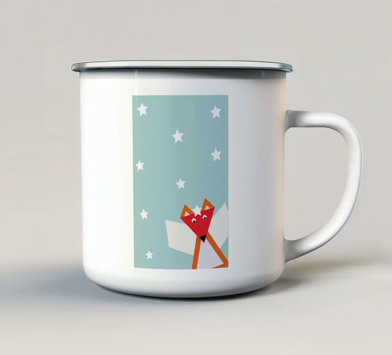 Xmas Fox tazza in smalto da XOXO Arte