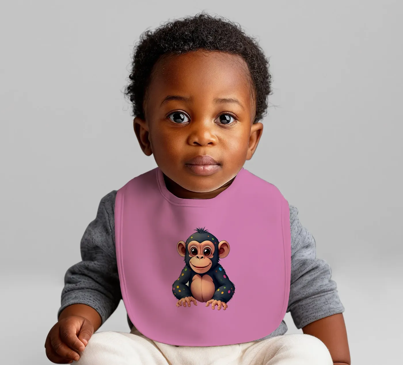 Affe_1a baby bib by Tierisch bunt by LK