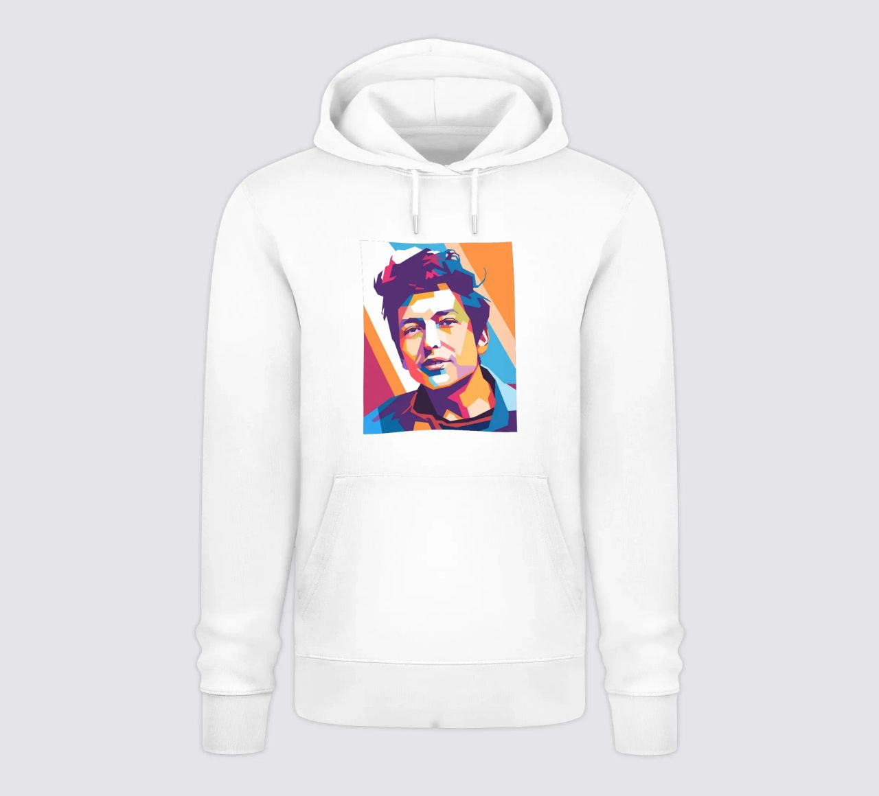 Ritratto pop art di Bob Dylan felpa con cappuccio da Hantamrata