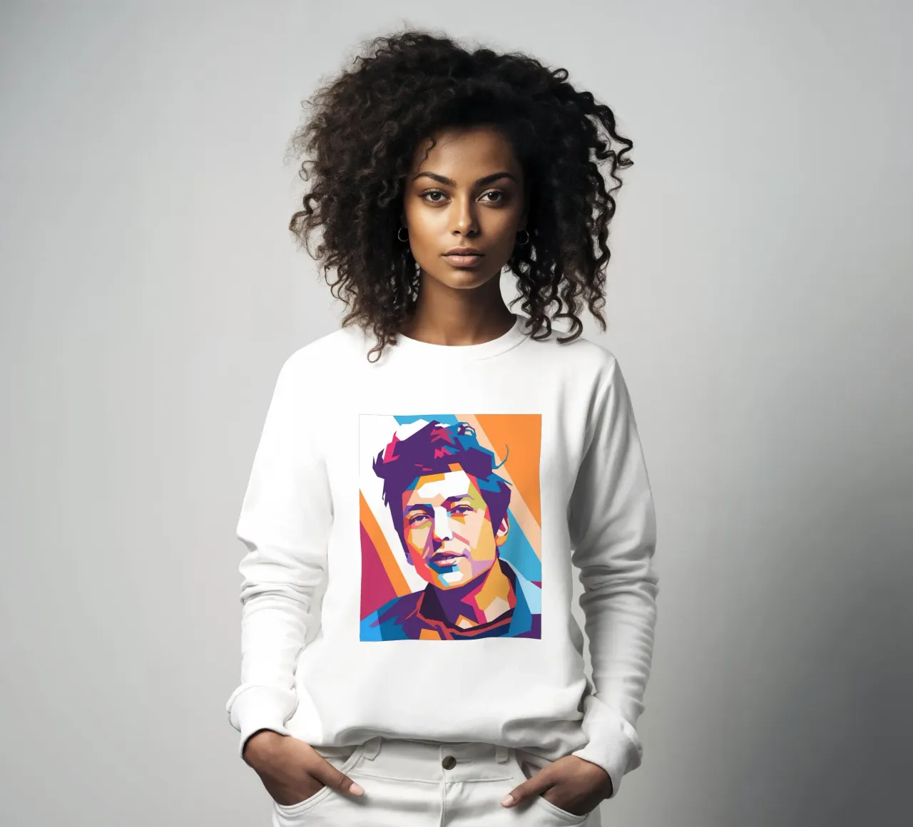Bob Dylan pop art portrait sweatshirt by Hantamrata