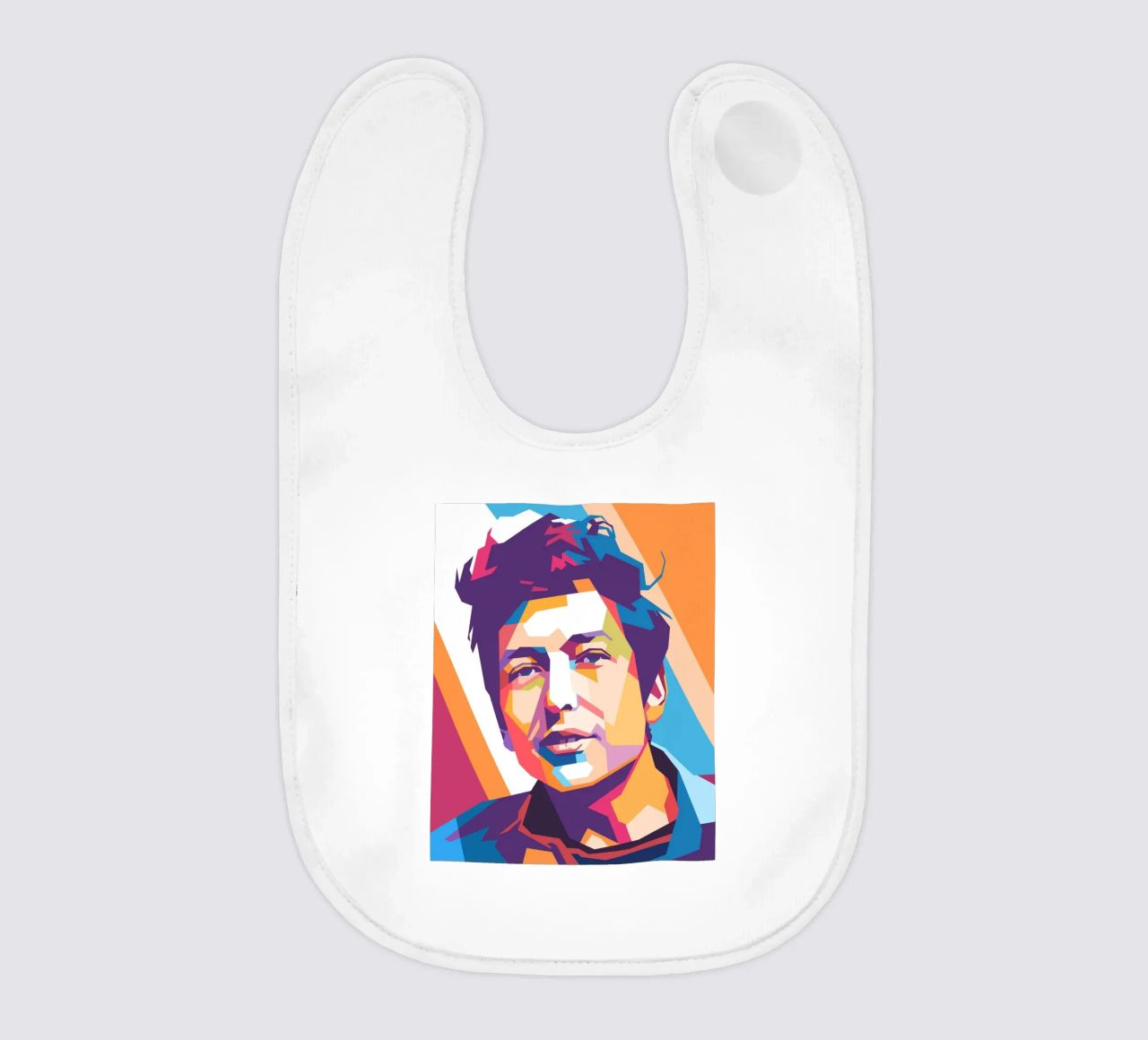 Ritratto pop art di Bob Dylan bavaglino da Hantamrata