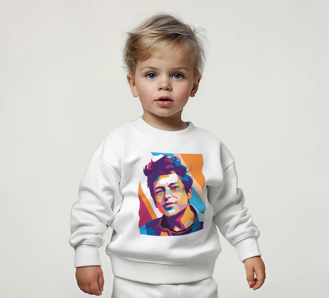 Bob Dylan pop-art portret baby sweatshirt van Hantamrata