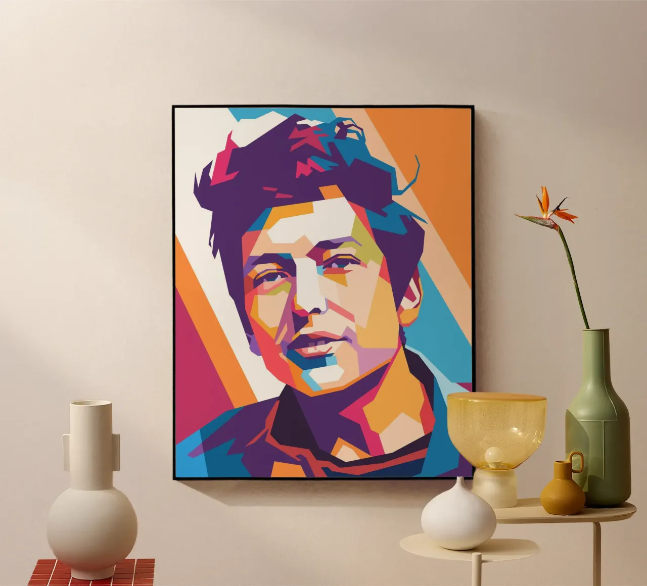 Ritratto pop art di Bob Dylan plexiglass da Hantamrata